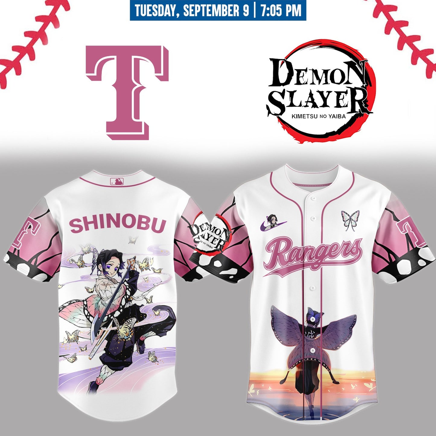 Texas Rangers _ Limited Edition Demon Slayer Jersey 2025
