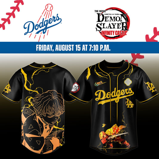 LA Dodgers _ Demon Slayer Agatsuma Zenitsu Jersey 2025