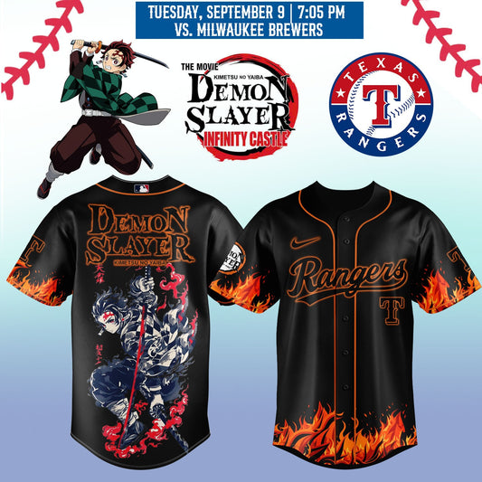 Texas Rangers _ Limited Edition Demon Slayer Jersey 2025