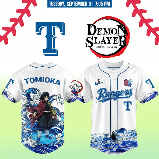 Texas Rangers _ Limited Edition Demon Slayer Jersey 2025