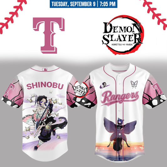 Texas Rangers _ Limited Edition Demon Slayer Jersey 2025