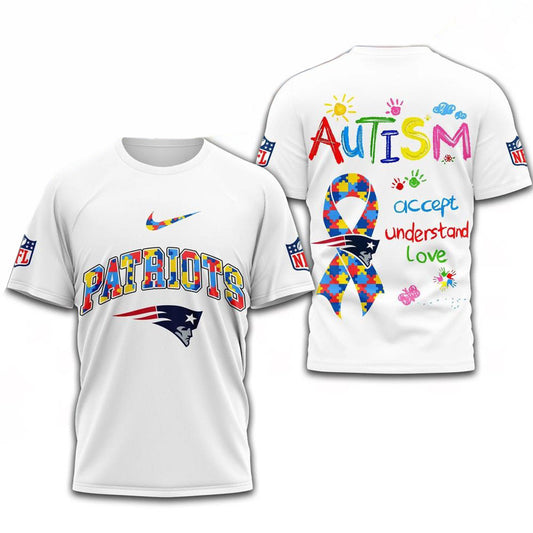 NFL New England Patriots Autism Awareness Accept Understand Love Shirt New England Patriots Merch