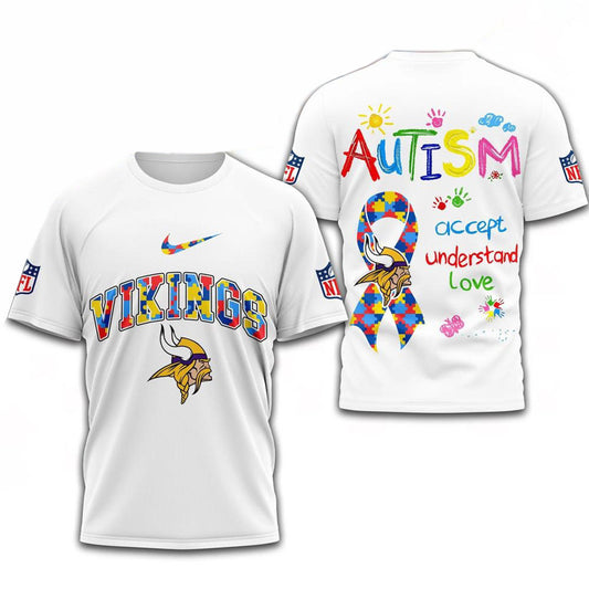 NFL Minnesota Vikings Autism Awareness Accept Understand Love Shirt Minnesota Vikings Merch