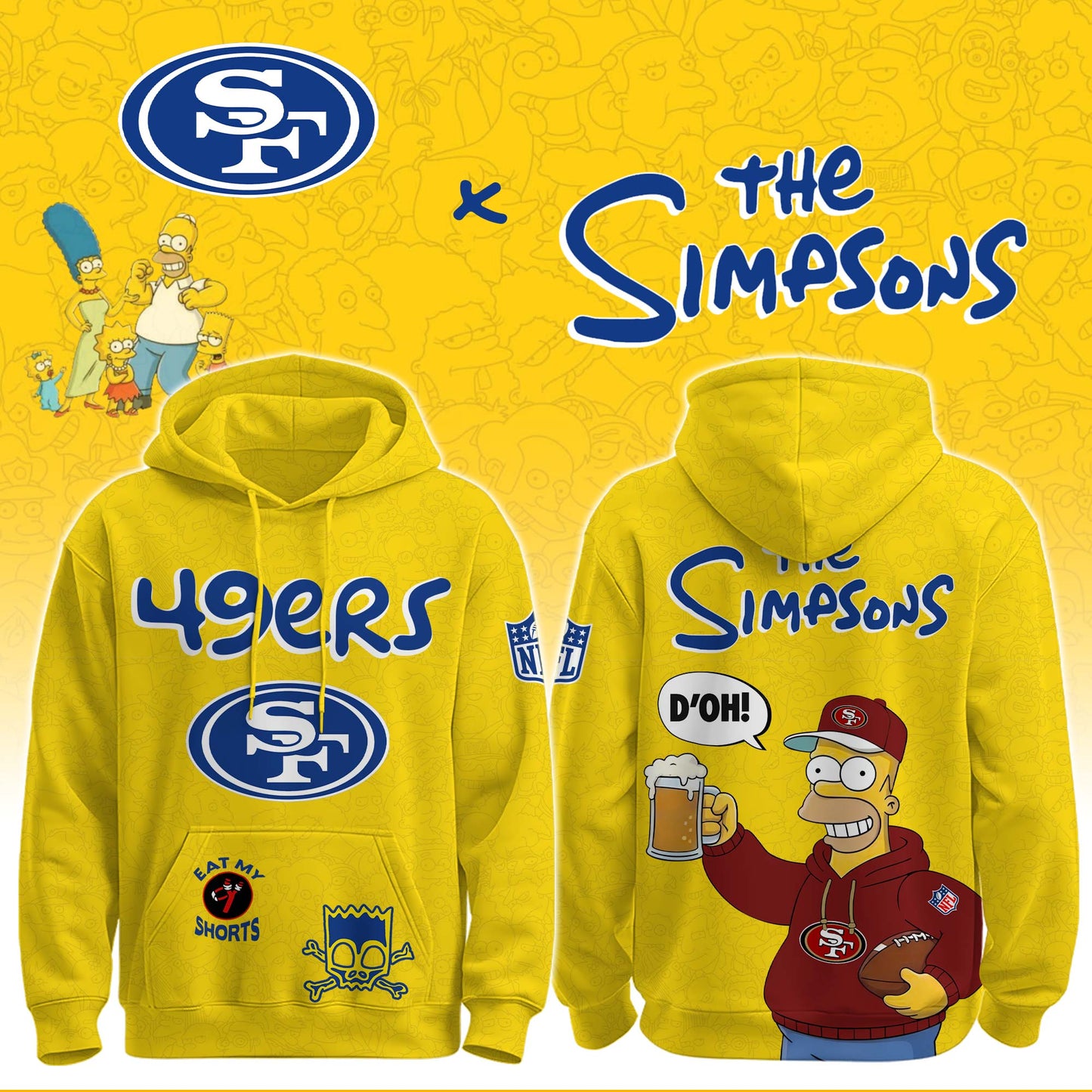 49ers x The Simpsons Crossover Hoodie