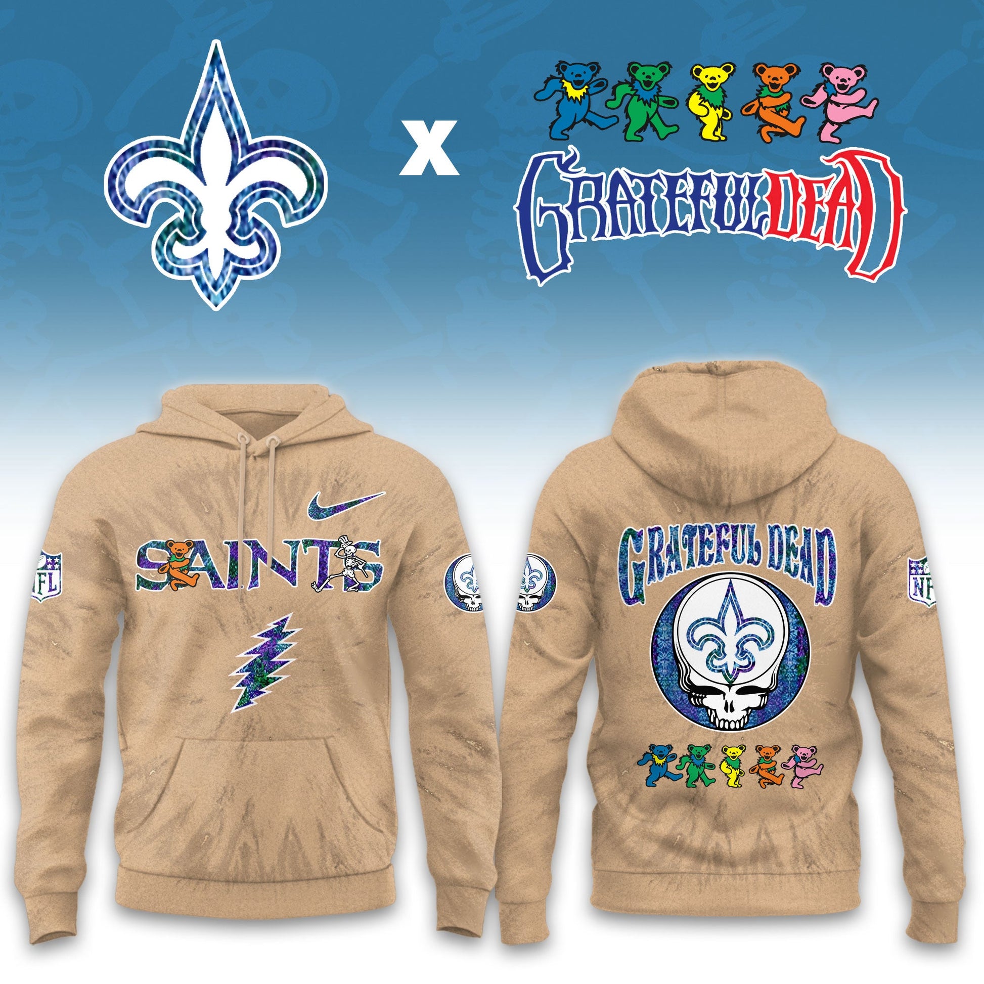 ...New Orleans Saints Grateful Dead Limited Hoodie