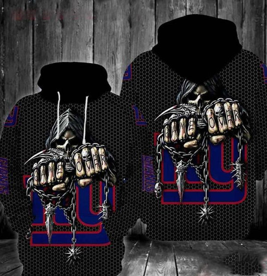 Nfl New York Giants Hoodie 3D Skull