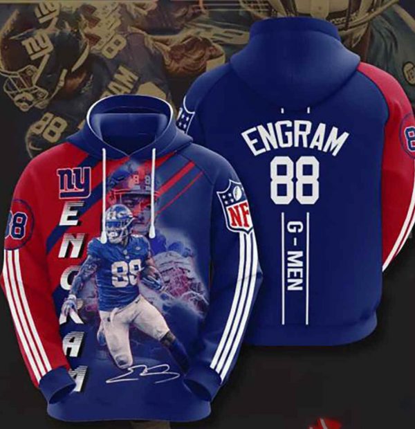 3d Hoodie Nfl New York Giants
