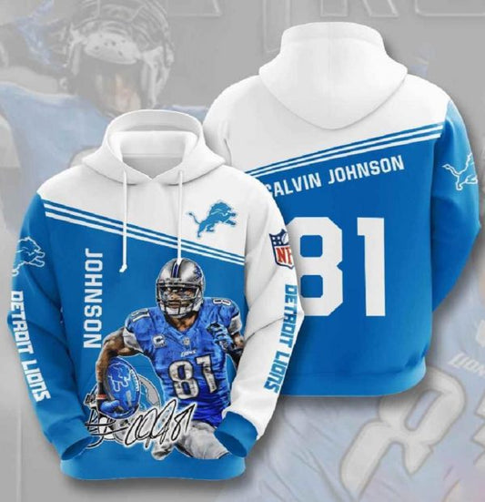 Nfl Detroit Lions 3D Hoodie