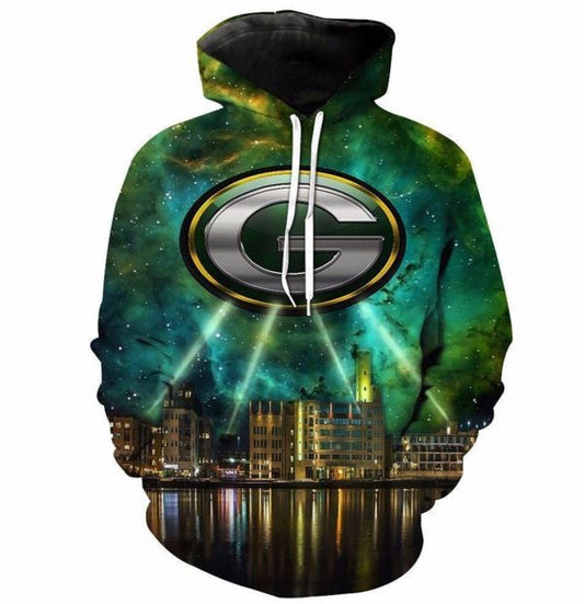 Green Bay Packers 3D Hoodie NFL Go Pack Go Football