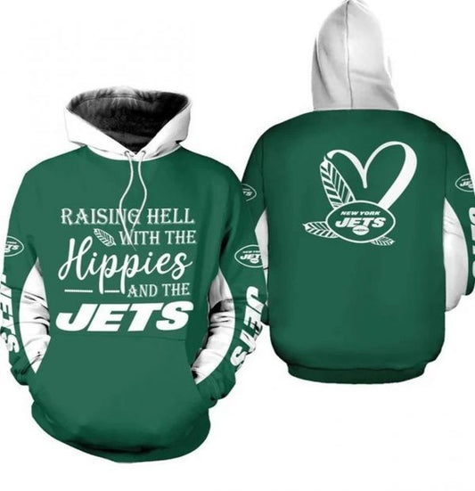 New York Jets Raising Hell With The Happies And The Jets Nfl Gift For Fan 3d Hoodie