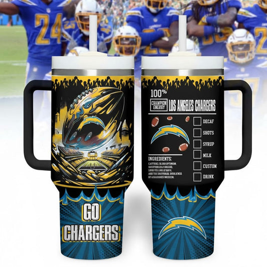 LAC Chargers Champion Energy Tumbler Handle Cup 40oz
