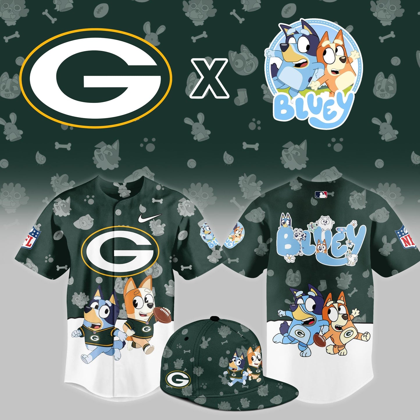 GB.Packers x Bluey Night Limited Jersey