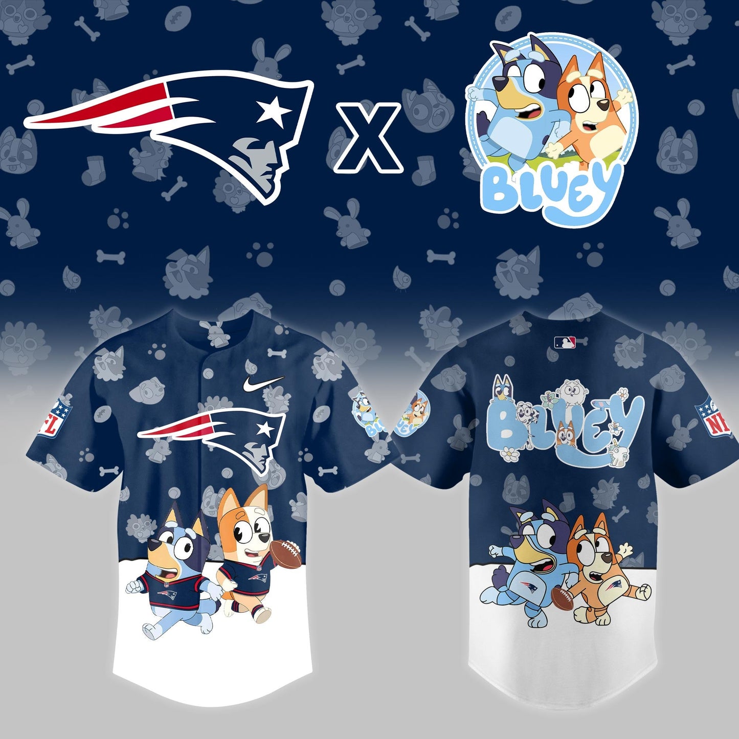 NE.Patriots x Bluey Night Limited Jersey