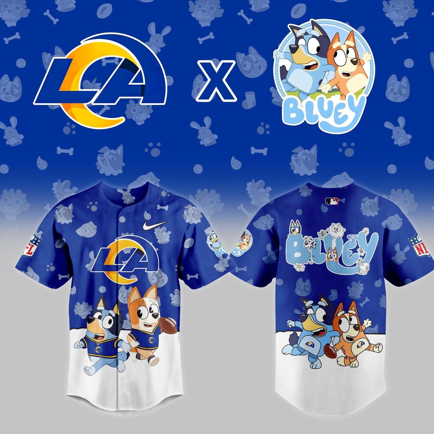 LA.Rams x Bluey Night Limited Jersey