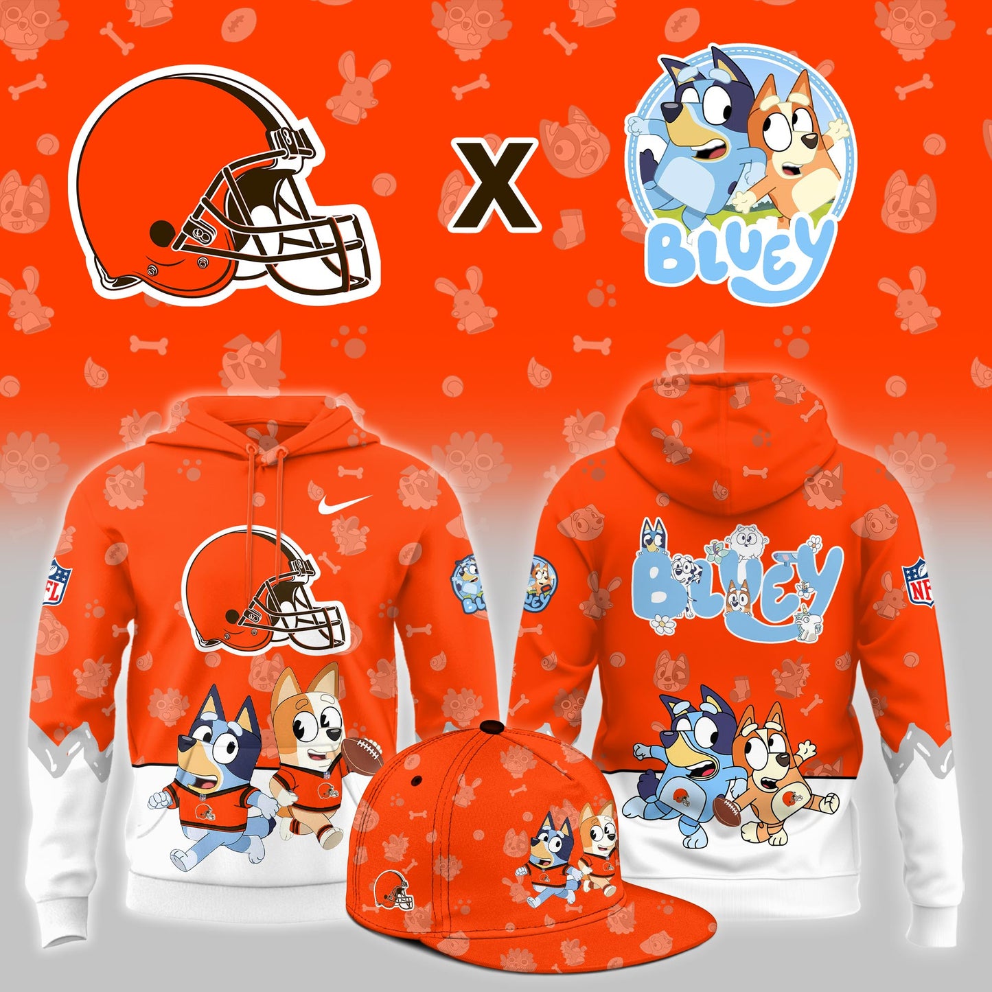 C.Browns x Bluey Night Limited Hoodie